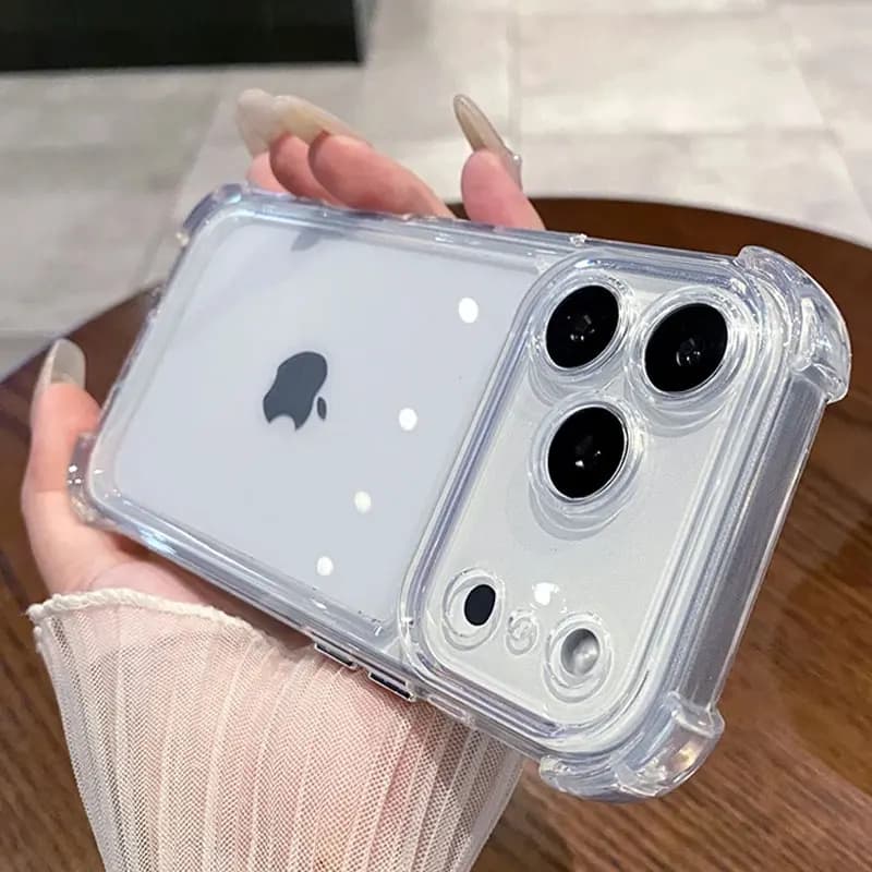 Luxury shockproof transparent phone case for iPhone 17 16 15 14 13 12 11 Pro XR XS Max Plus Soft case for transparent bumper