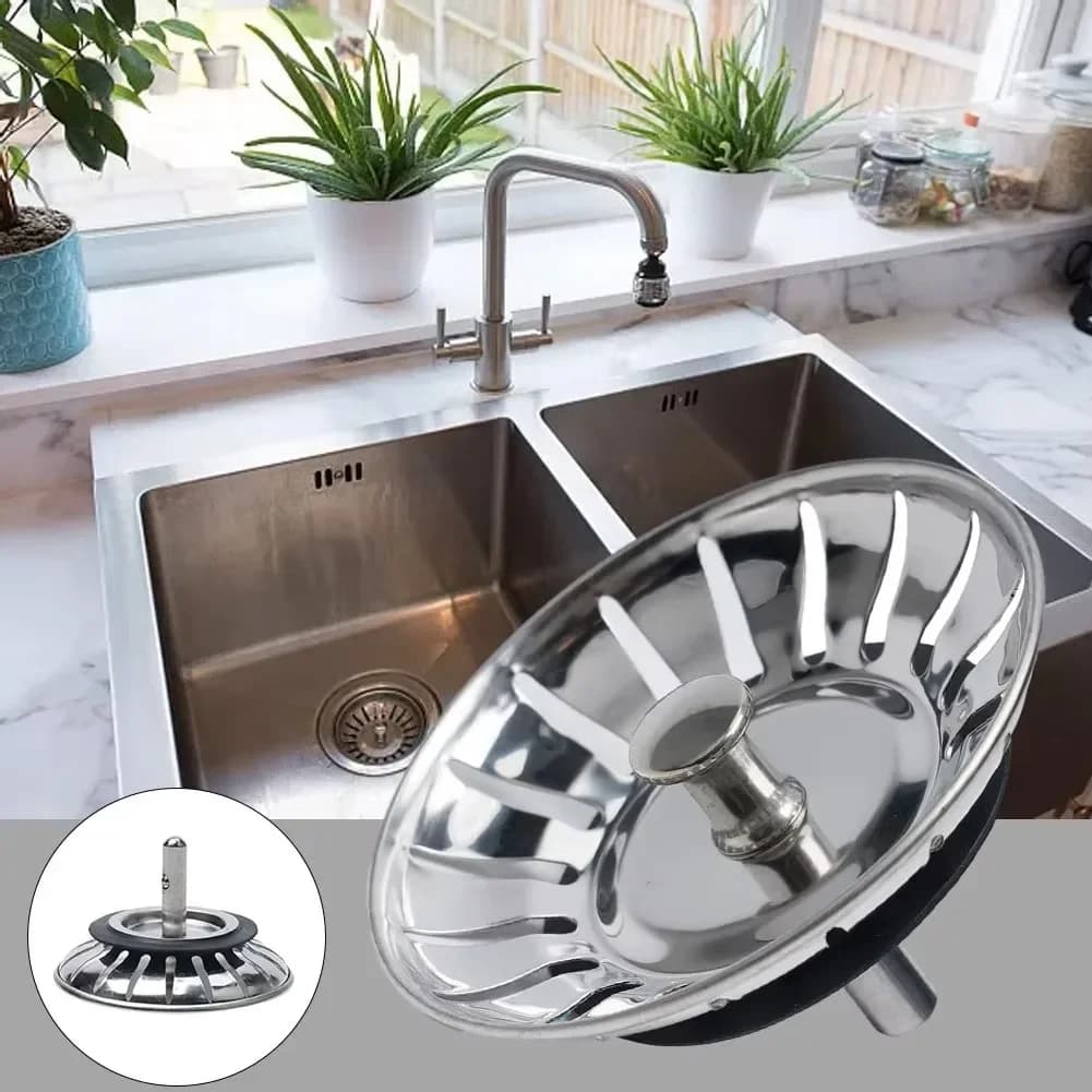 1 Pezzo Filtro Premium in Acciaio Inossidabile di Ricambio per Lavello da Cucina, Tappo di Scarico, Cestello Raccogli Rifiuti