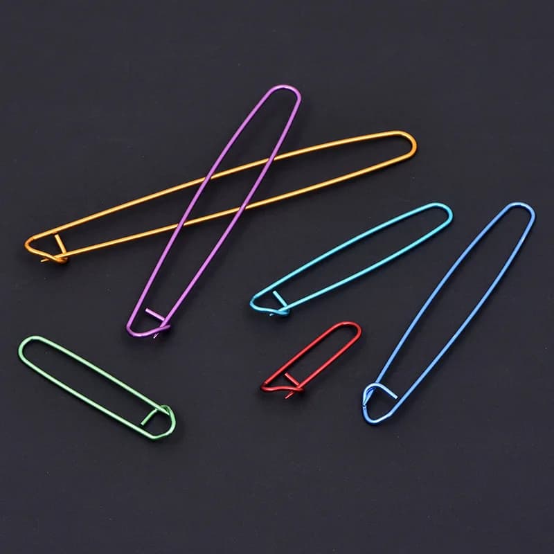 Color Aluminum Pins Anti-dissolution Pins, Sweater Anti-disconnection Cards, Yarn Needle Buckles Knitting Tools