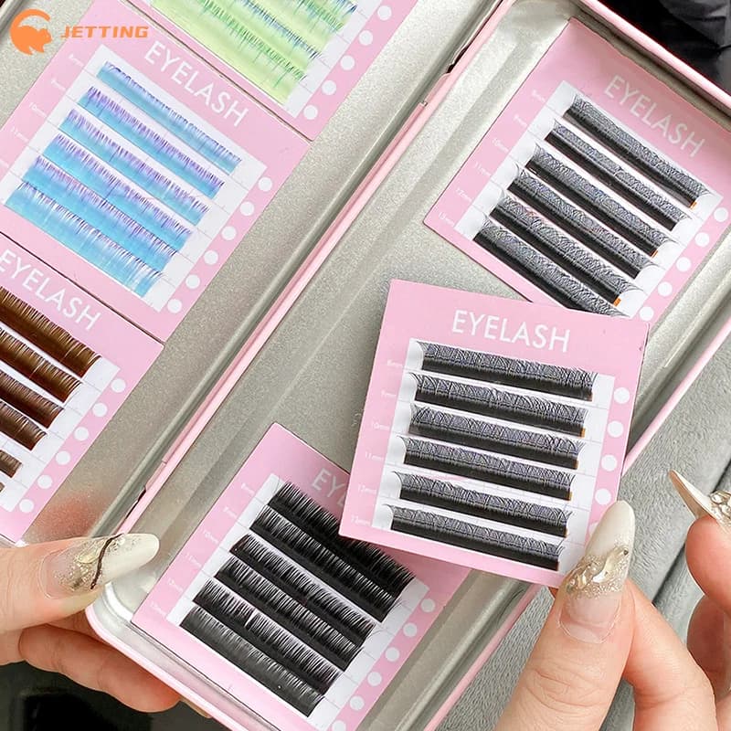 [ZENG001] Empty magnetic card holder box for fake eyelashes with 6 discs Fake eyelash case travel pallet container