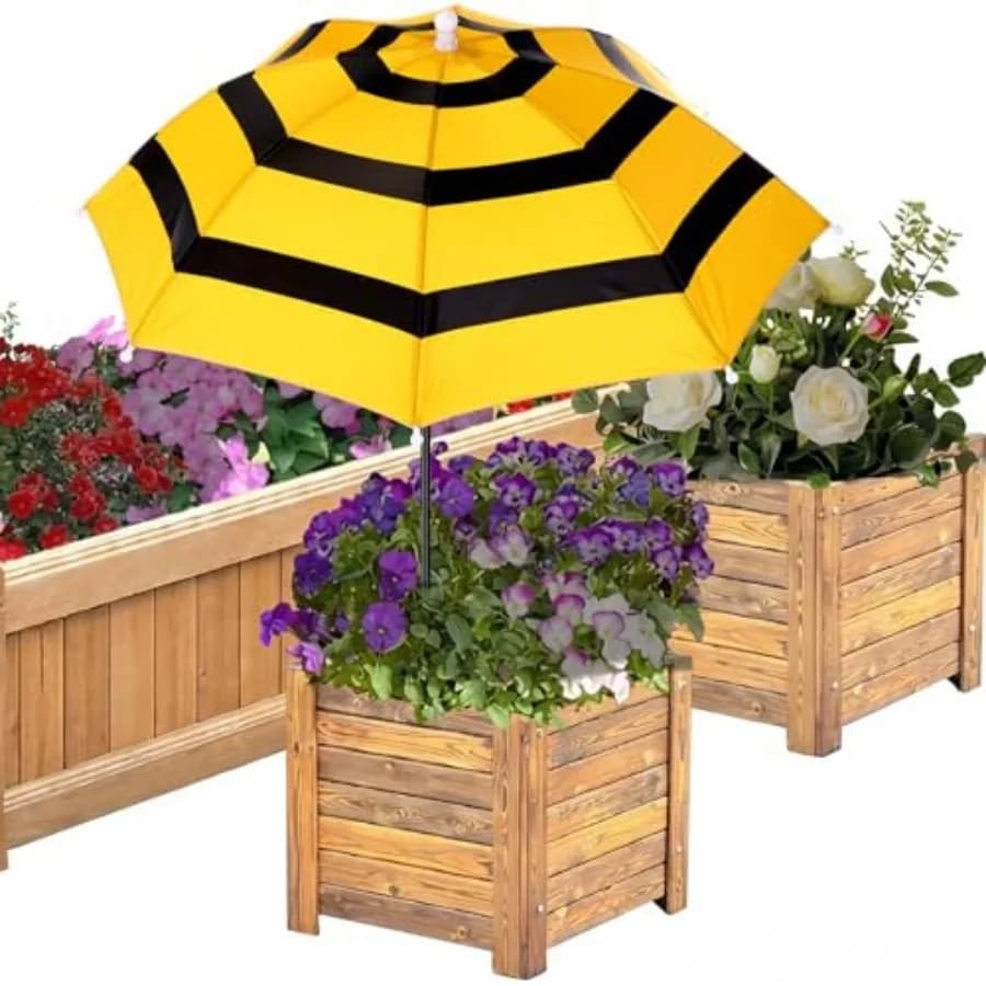Plant Umbrellas for Outdoor Plants, Large Garden Plant Umbrella Shade Upgraded Adjustable Angle Height for Potted Plants Garden