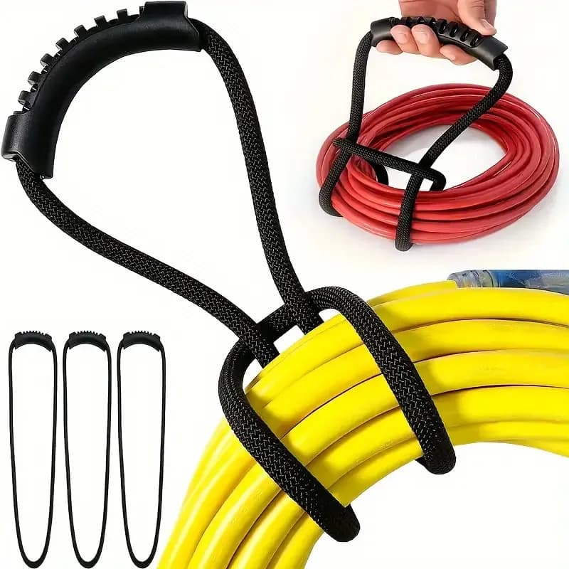 Set di 3 Cinghie di Fissaggio Resistenti con Maniglia, Multiuso per Cavi, Tubi dell'Acqua e Organizzazione, Salvaspazio