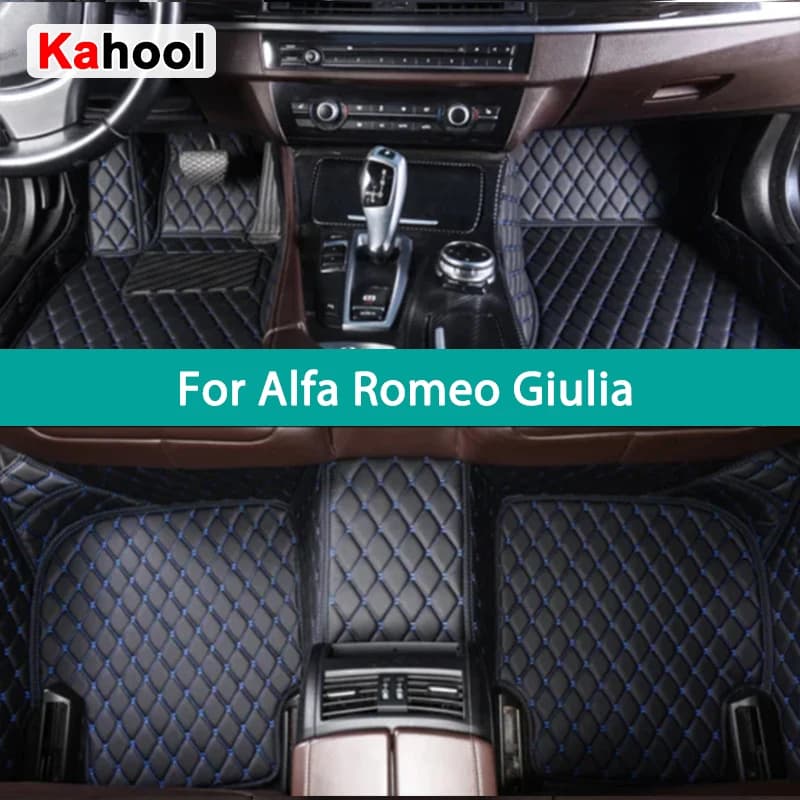 Tappetini per auto personalizzati KAHOOL per Alfa Romeo Giulia Auto Tappeti Foot Coche Accessorie