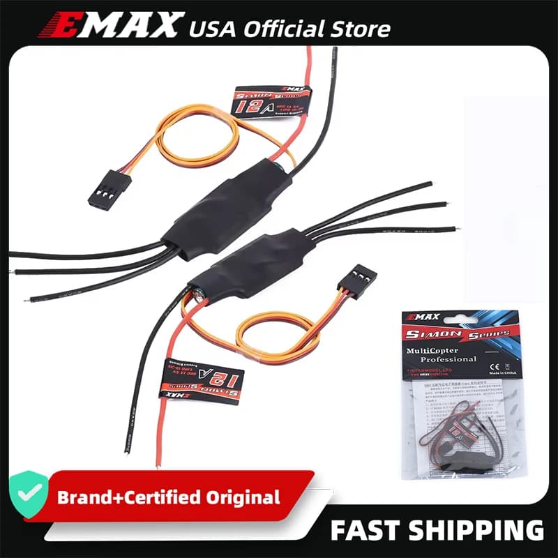 EMAX USA Serie Ufficiale Simon 12A 1-3S ESC per Elicotteri, Aerei e Multirotori