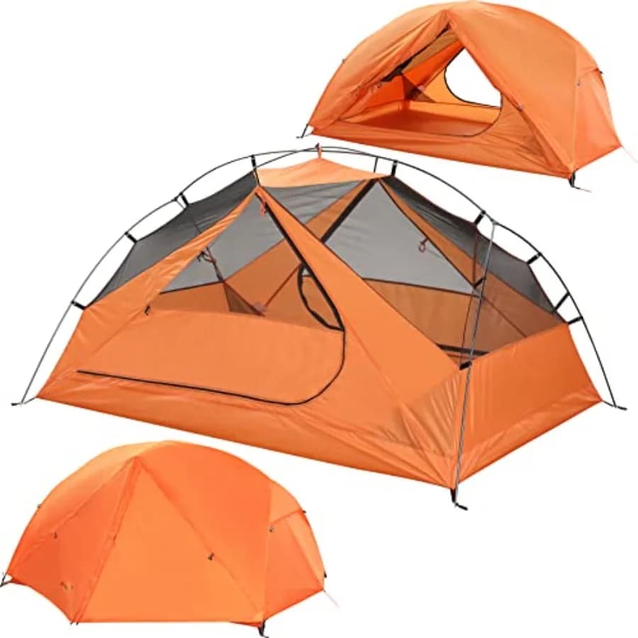 Tenda da Campeggio per 1/2 Persone - Tenda Leggera per Due Persone, Facile da Montare, Impermeabile, per Adulti e Scout