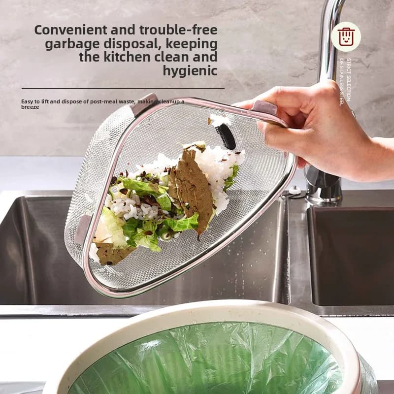 Cestello di scarico per lavello in acciaio inossidabile per la casa, lavastoviglie, avanzi, residui di rifiuti alimentari, cestello filtrante anti-intasamento
