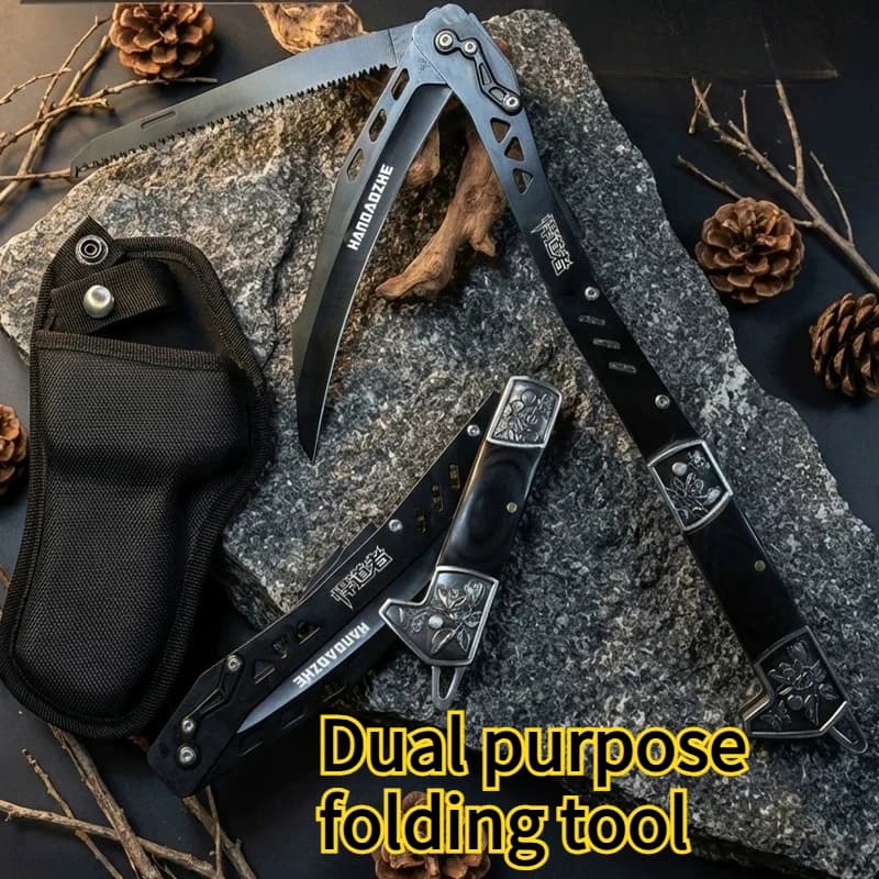 Multi Functional Folding Dual-use Sickle Combination Gardening Supplies with Storage Case Portable Outdoor Tools