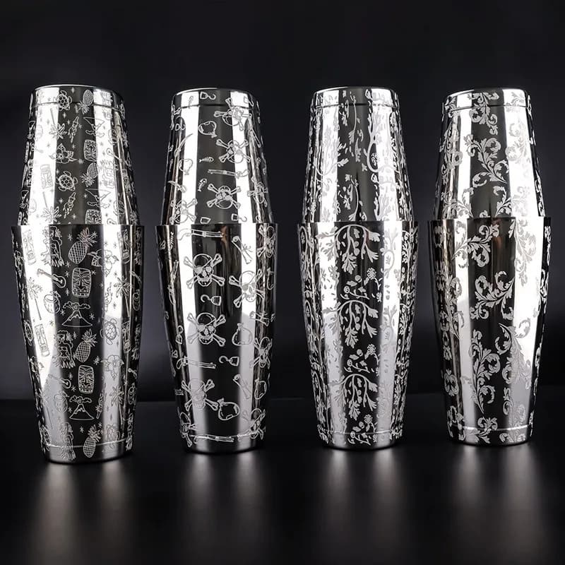 Creative Boston Cocktail Shaker Set Professional Bar Mixing Tool American Style Cocktail Making Shake Cup Barware Kit
