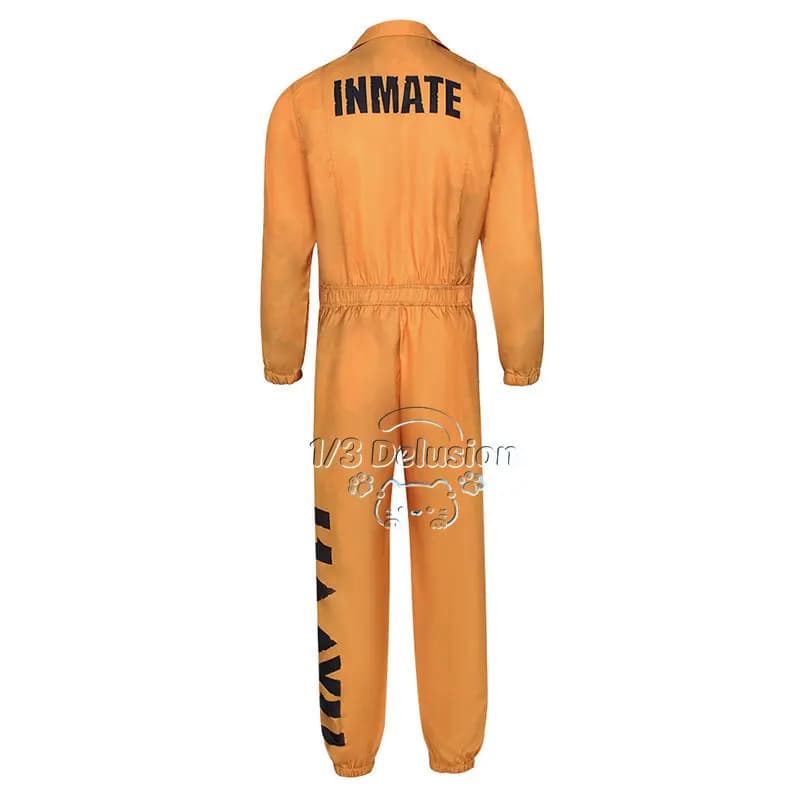 Costume Cosplay Uniforme di Prigione Dragon Warden Delta Action, T-Shirt Effetto Sporco, Set Completo per Feste di Halloween e Giochi di Ruolo 1/3 Delusion