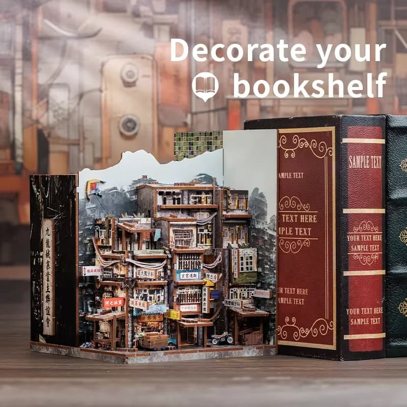CUTEBEE 3D reggili fai da te casa delle bambole con luce a LED 3D puzzle modello edificio in legno per librerie giocattolo regalo di compleanno per adulti
