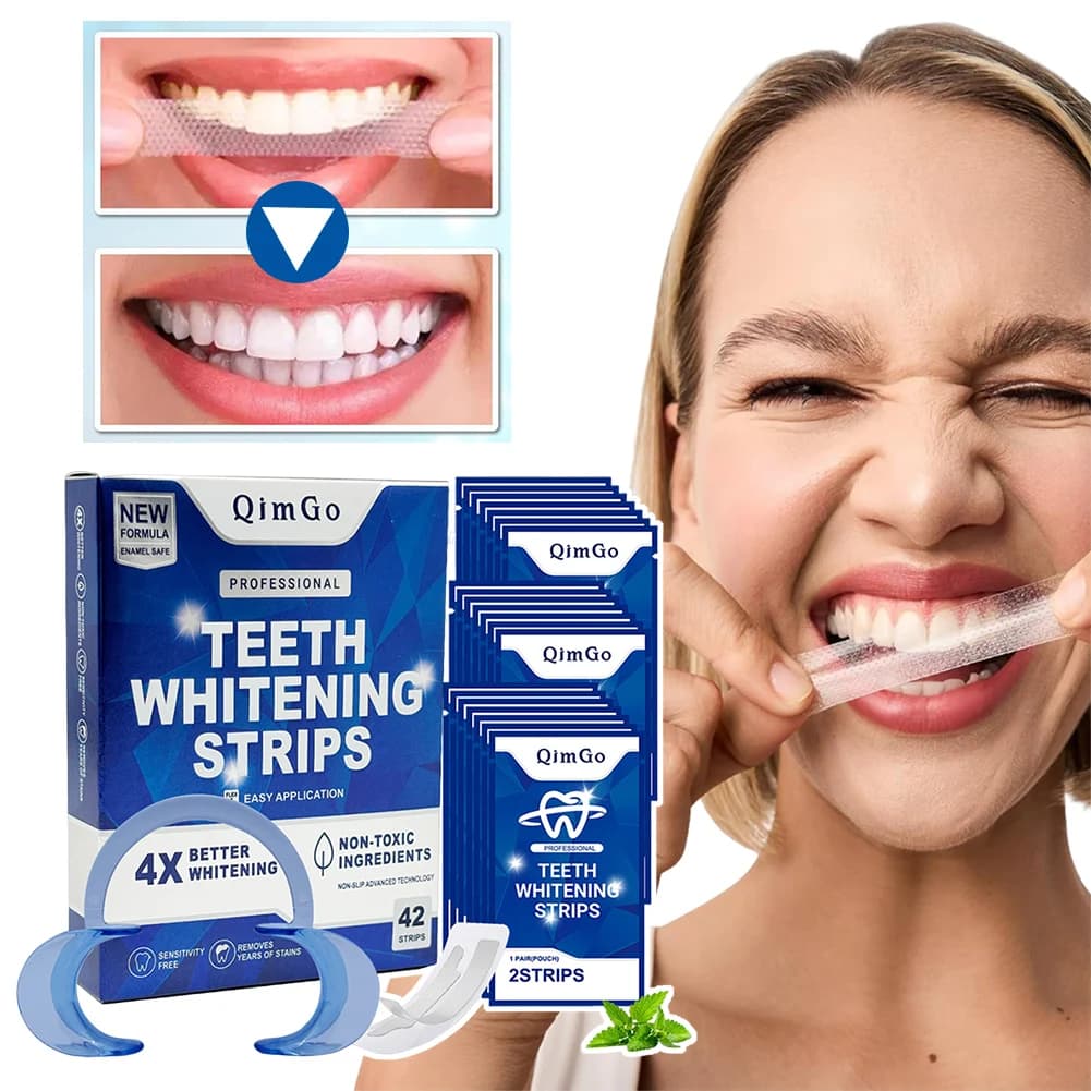 Strisce sbiancanti per denti professionali Patch sbiancante per denti delicata naturale Smalto elastico per la rimozione delle macchie dei denti Sicuro per l'uso quotidiano