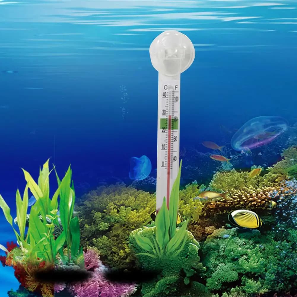 Indicatore di Temperatura Galleggiante da 10,5 cm, Misuratore di Temperatura Verticale per Piccoli Acquari, Monitor Galleggiante per Temperatura dell'Acqua Domestico