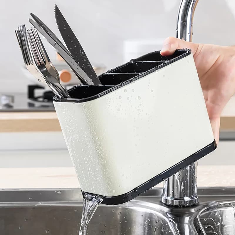 Stainless Steel Tool Holders ABS Kitchen Storage Organizer for spoons, forks, knives, bucket holders