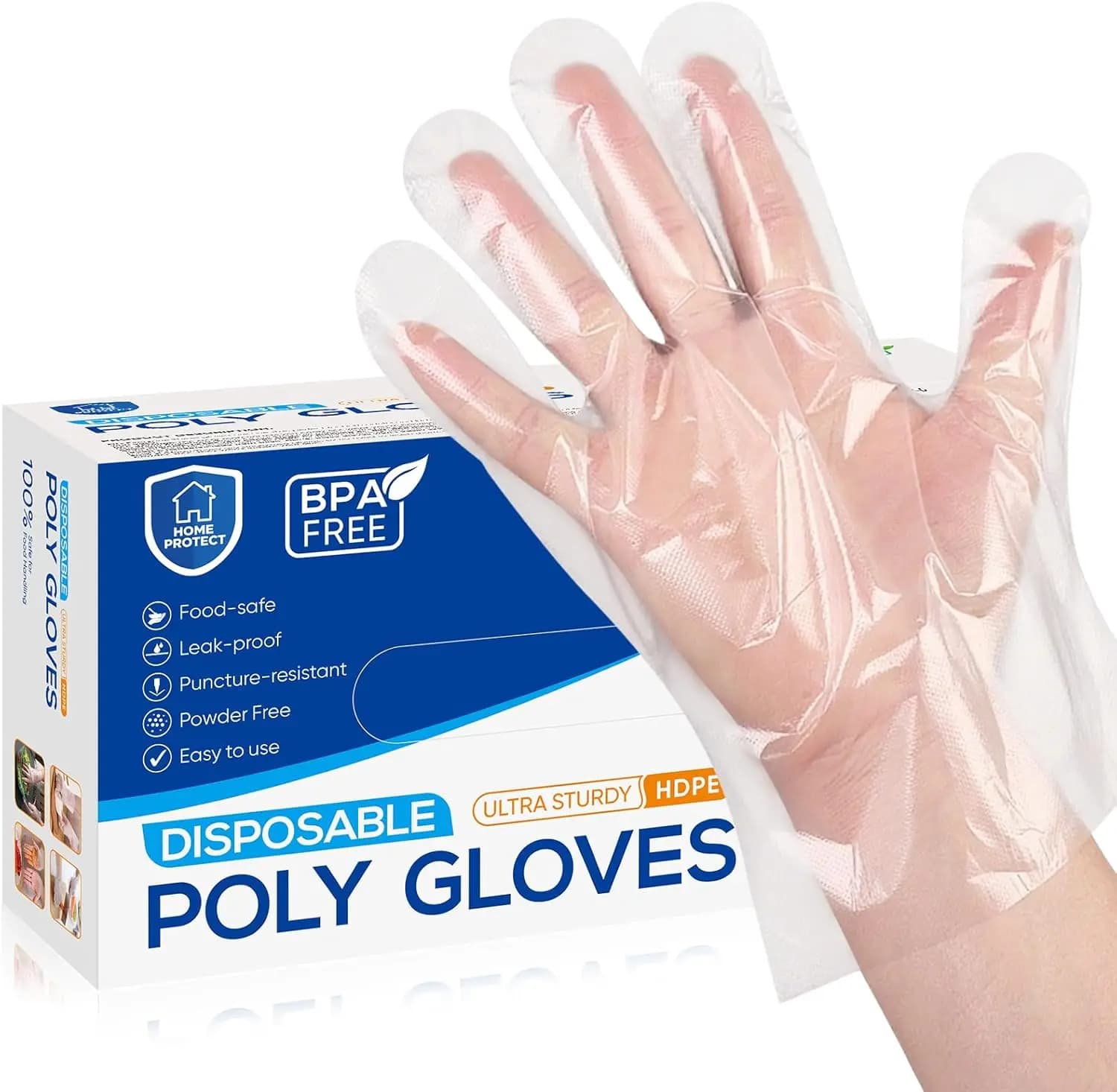 500 Pcs Disposable Food Prep Gloves - BPA/Latex Free, Tear-Resistant, One Size