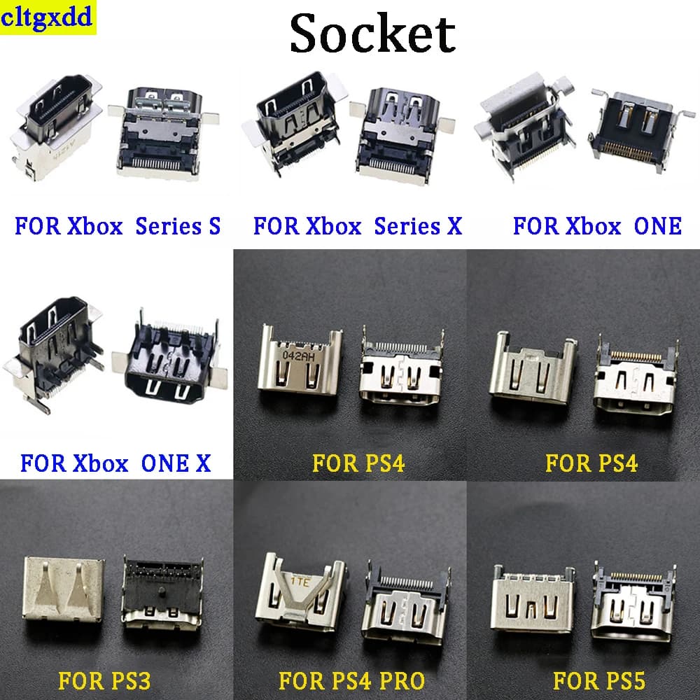 1 piece FOR Xbox One Series XS HDMI compatible port interface connector for PS5 PS4 Pro PS3 Slim 3K 4K repair parts