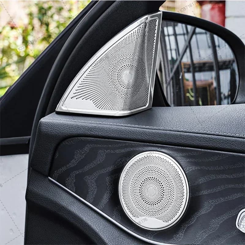 Car Styling Auto Audio Speaker Car Door Speaker Trim Cover Wall decal For Mercedes Benz CE class GLC W205 X253 W213 Accessories
