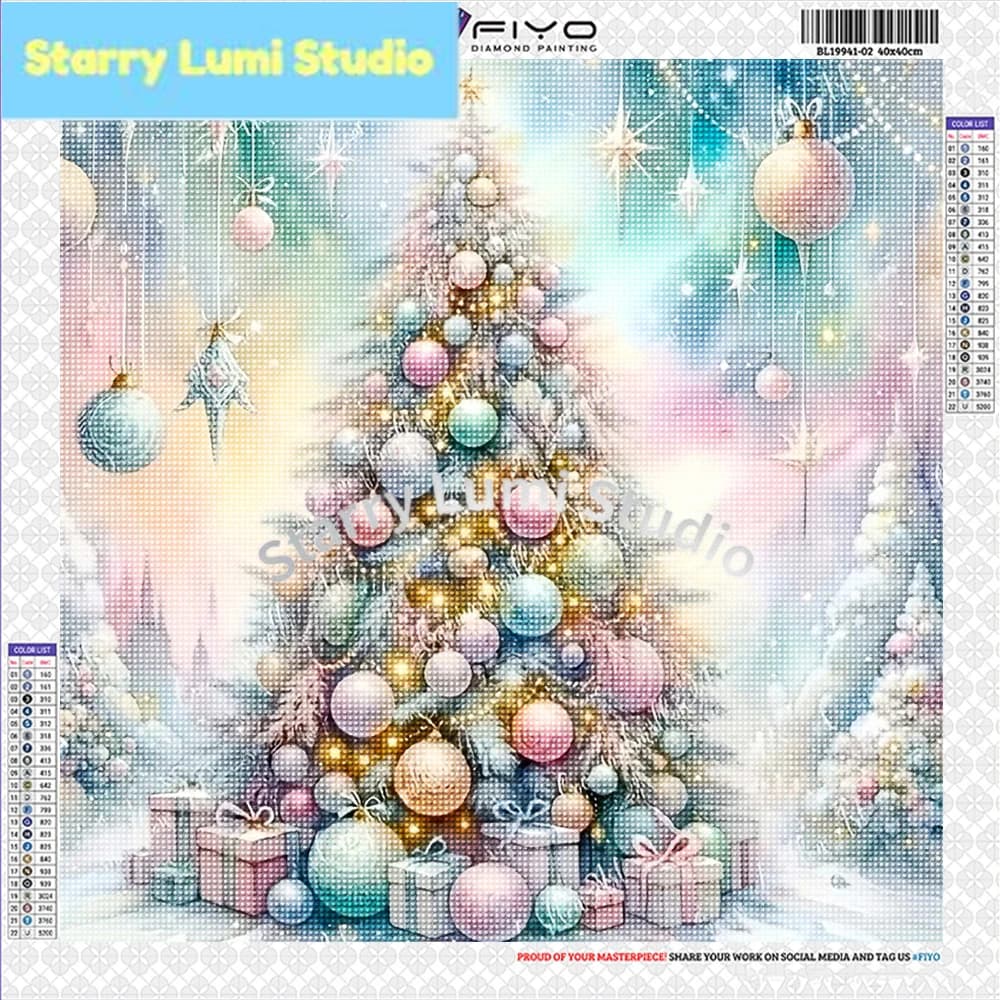 Kit Pittura Diamante Albero di Natale Nuova Collezione Mosaico Diamantato 5D Fai da Te Kit Punto Croce Arte Diamantata Decorazione Casa