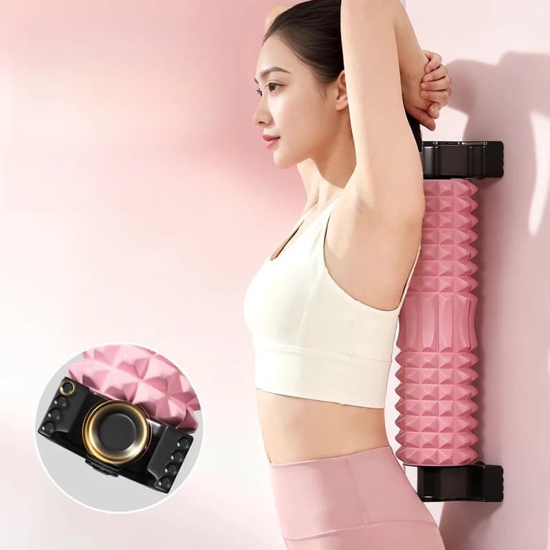 Premium Foam Roller for Muscle Relieving - Professional Yoga Massage Stick with Support, Deep Textile Therapy and Back Pain Relieving Tool