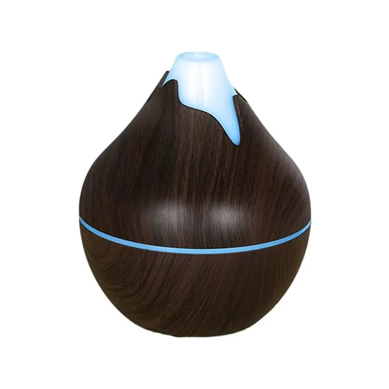 A84G-Diffusore di Oli Essenziali per Aromaterapia 200ML Umidificatore d'Aria Ultrasonico Effetto Legno con Luce LED a 7 Colori