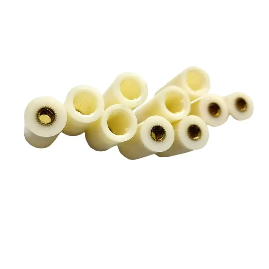 10 Pezzi di Ferrule in Nylon per Stecche da Biliardo con Inserti Filettati in Ottone da 3/16, Adatti per Punte Filettate di Stecche con Diametri da 11mm, 12mm, 13mm