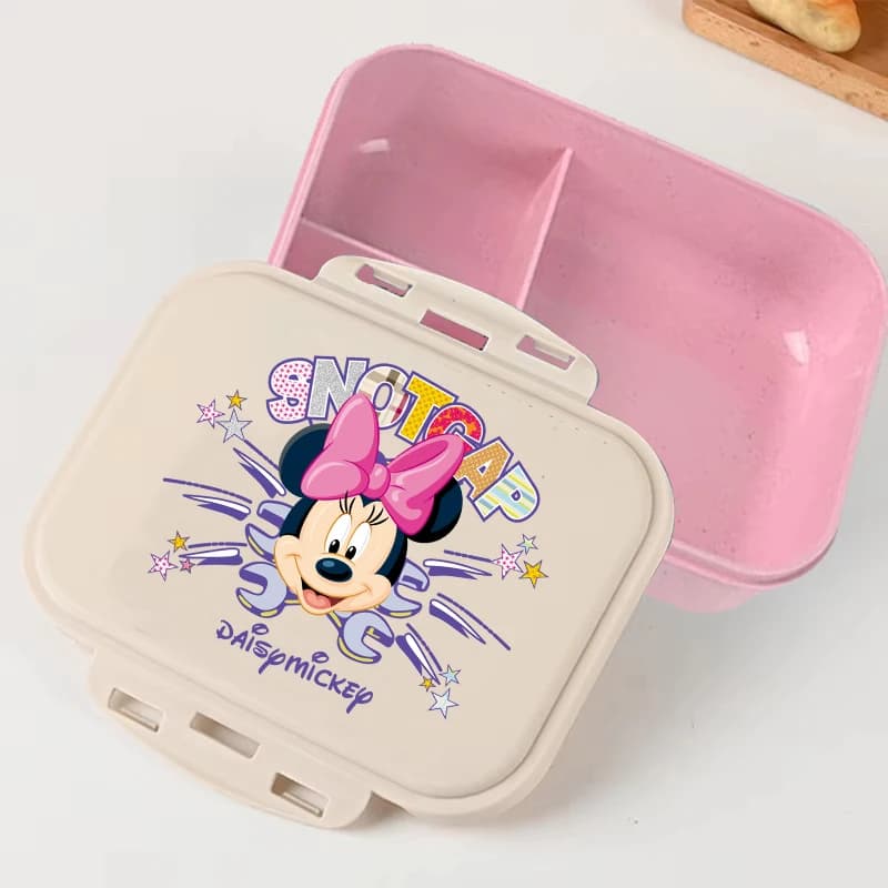 Minnie Mouse Pink Disney Cartoon Lunch Box Children's Food Containers School Picnic Lunchbox Office Children's Dining Room