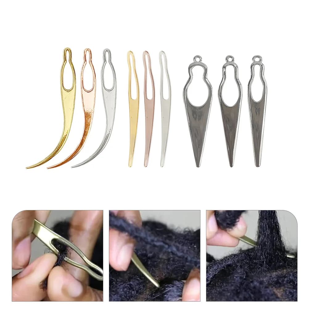 9 pezzi set di ferri per uncinetto in metallo per strumenti professionali per dreadlock strumenti in lega ganci per capelli uncinetti per dread aghi ad incastro