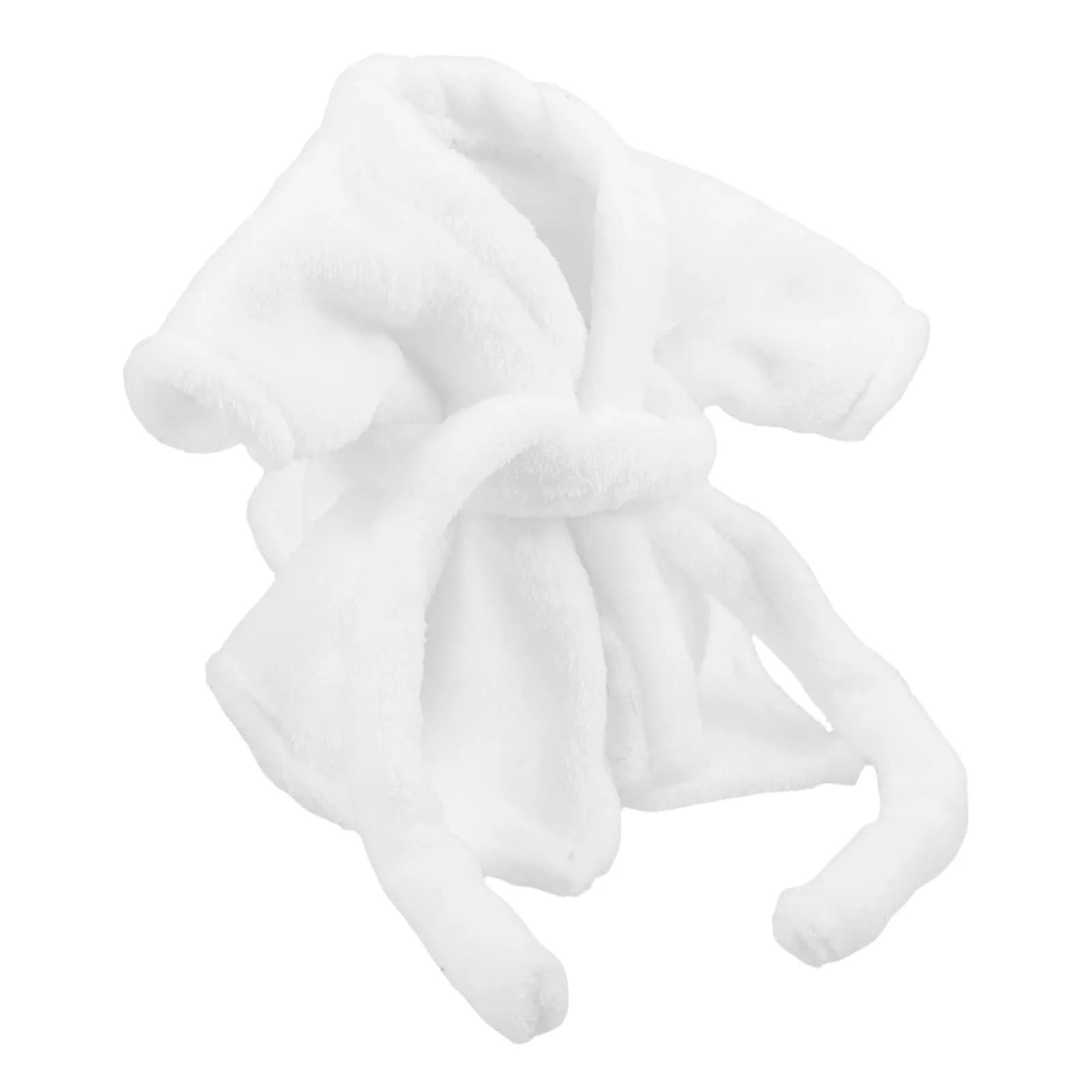 1 set di vestiti da bagno in morbido cotone imbottito, vestito invernale bianco per le vacanze, per orsetti in miniatura