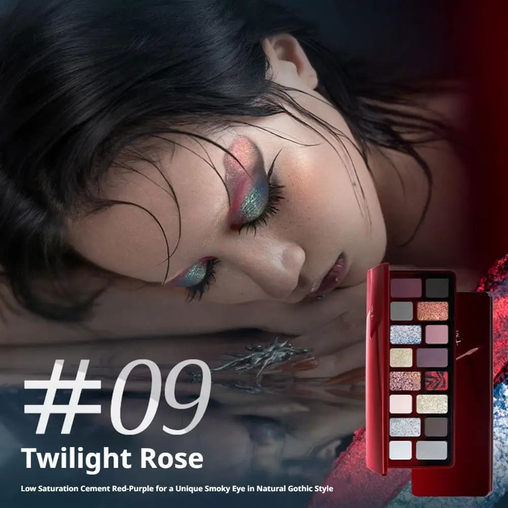 Palette di ombretti dai toni freddi a 16 colori, palette di ombretti multi-texture, palette glitter camelon opaca perlescente, trucco occhi