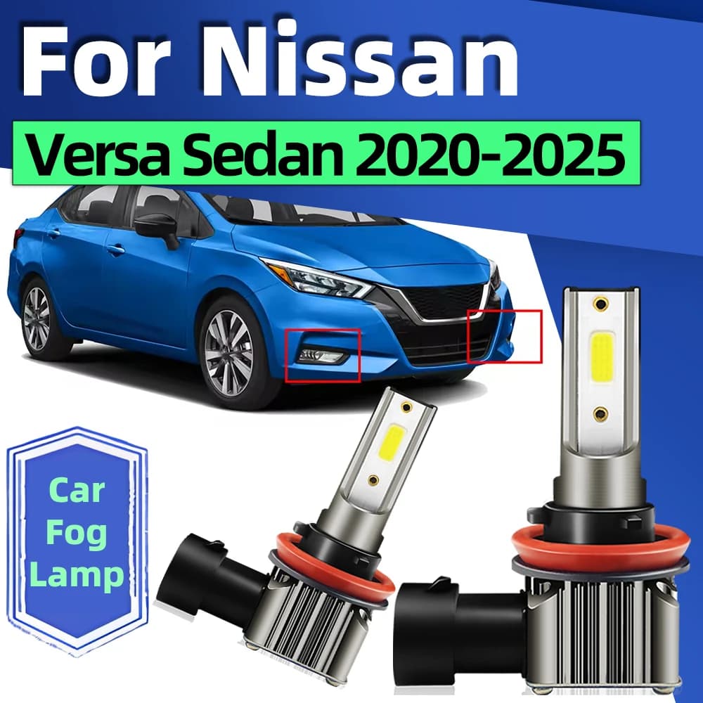 2x6000K LED Fendinebbia 15000LM Wireless bulbs White 12V For Nissan Versa Berlin 2020 2021 2022 2023 2024 2025 Auto Front Fendinebbia