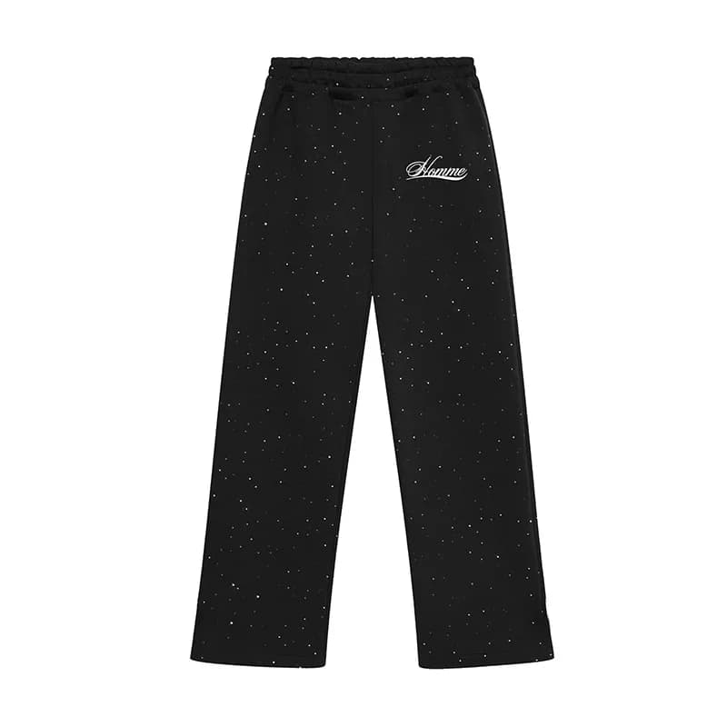 Nuova Felpa con Cappuccio Primaverile e Autunnale con Motivo Cielo Stellato e Applicazioni di Diamanti, Set di Nuovo Stile con Felpa di Marca Trendy