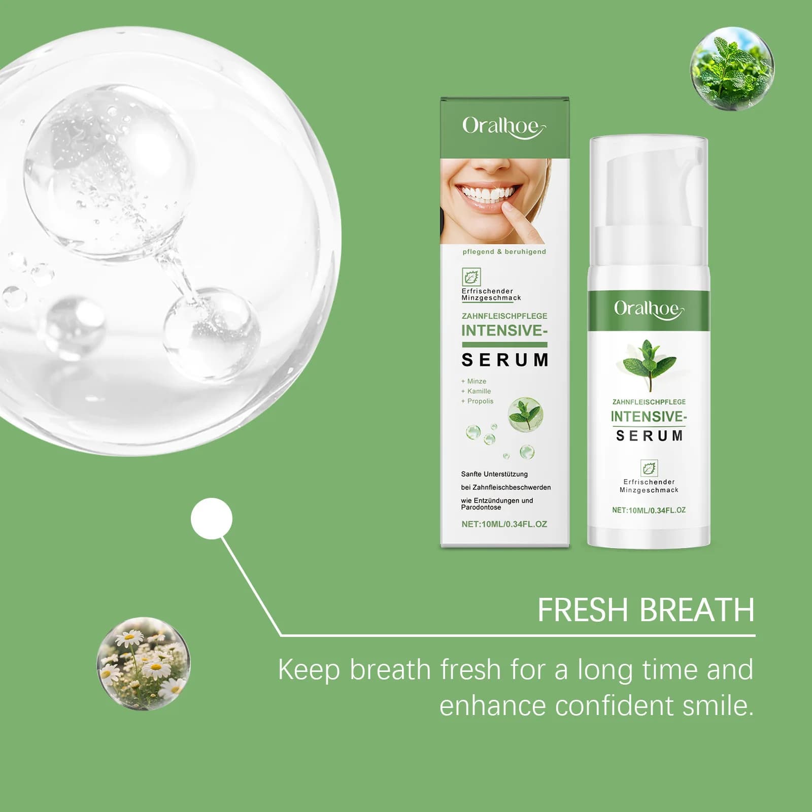 New Reparator Essence for Gengive 2026, Relief in 7 Days from Sanguinamento e Gonfiore, Parodontale Care, Deep Plaque Cleansing, Fresh Food, Oral Serum