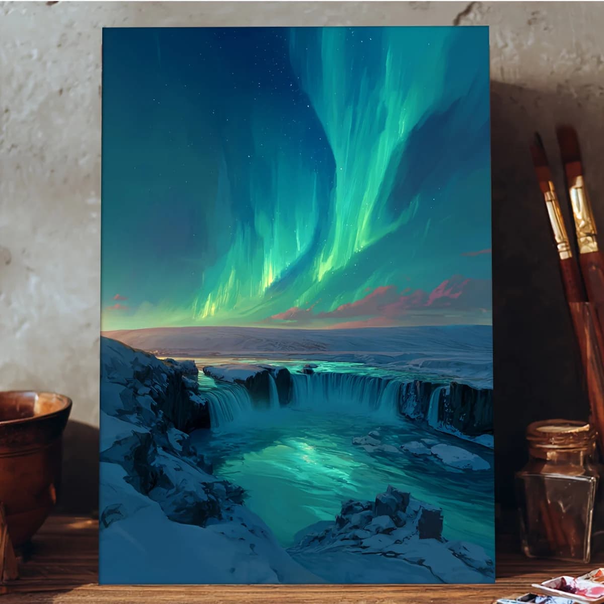 500/1000/1200/2000PCS Puzzles for Adults Northern Lights Scenery in Iceland,Jigsaw Puzzles Brain Challenge Game Gift Home Decor