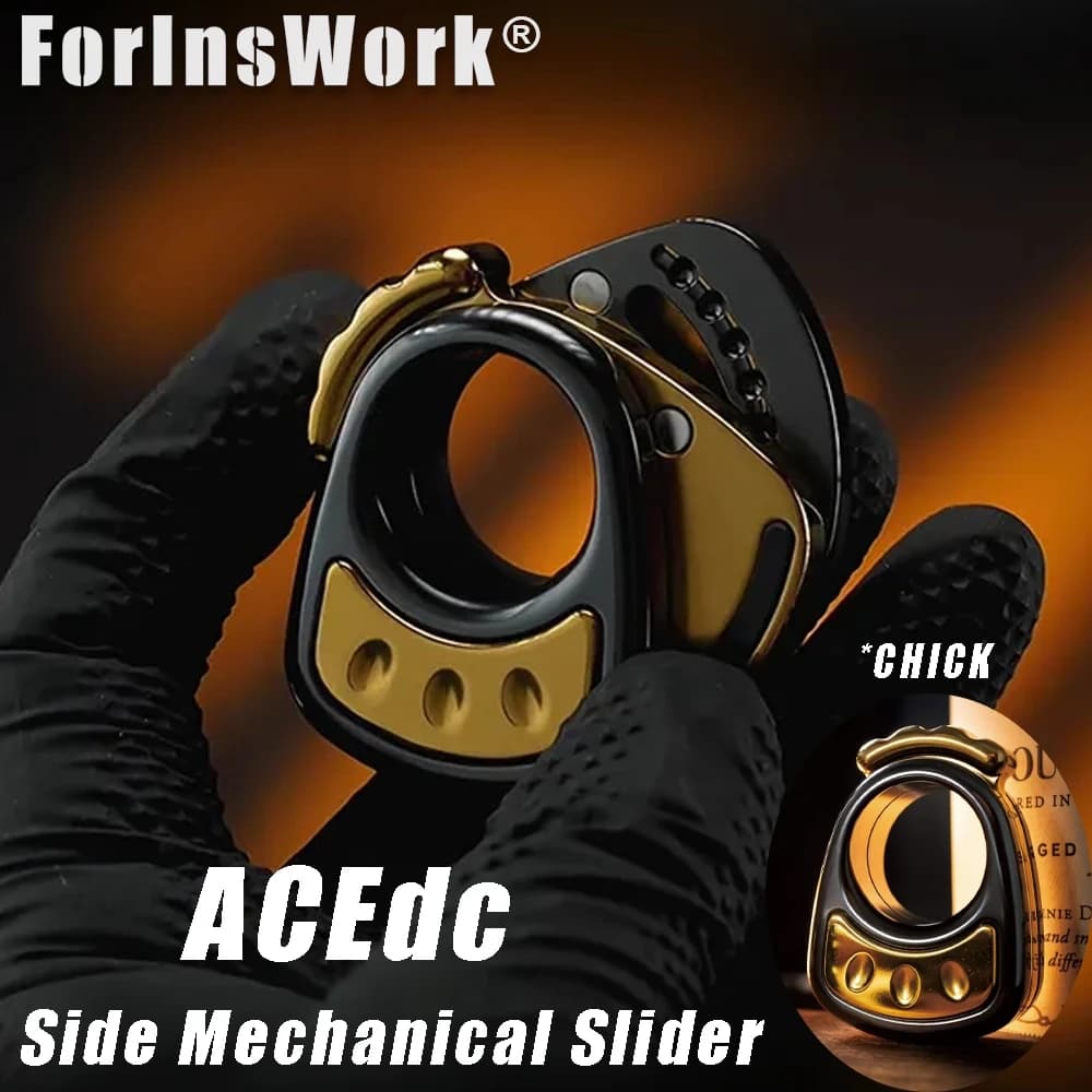 ACEdc CHICK Side Mechanical Slider Titanium Panda Fidget Spinner Metal Stress Relief Adults Items