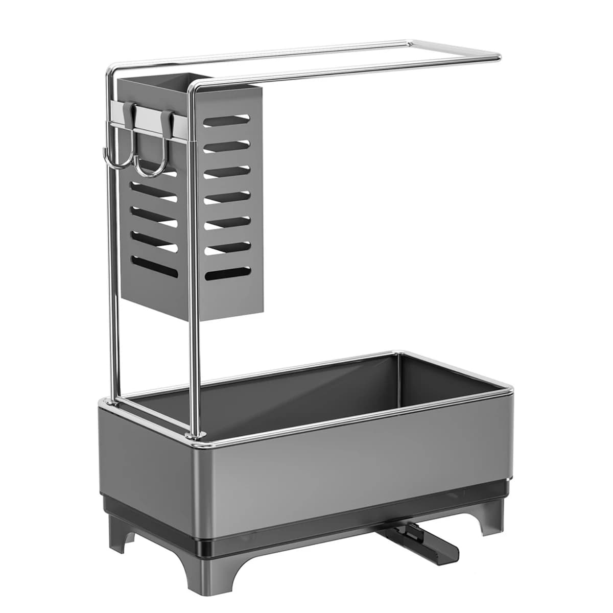 Kitchen Cleaning Drain Rack Caddy Cleaning Supplies Soap Dispenser Holder Efficient Water Drainage Organizational Helper