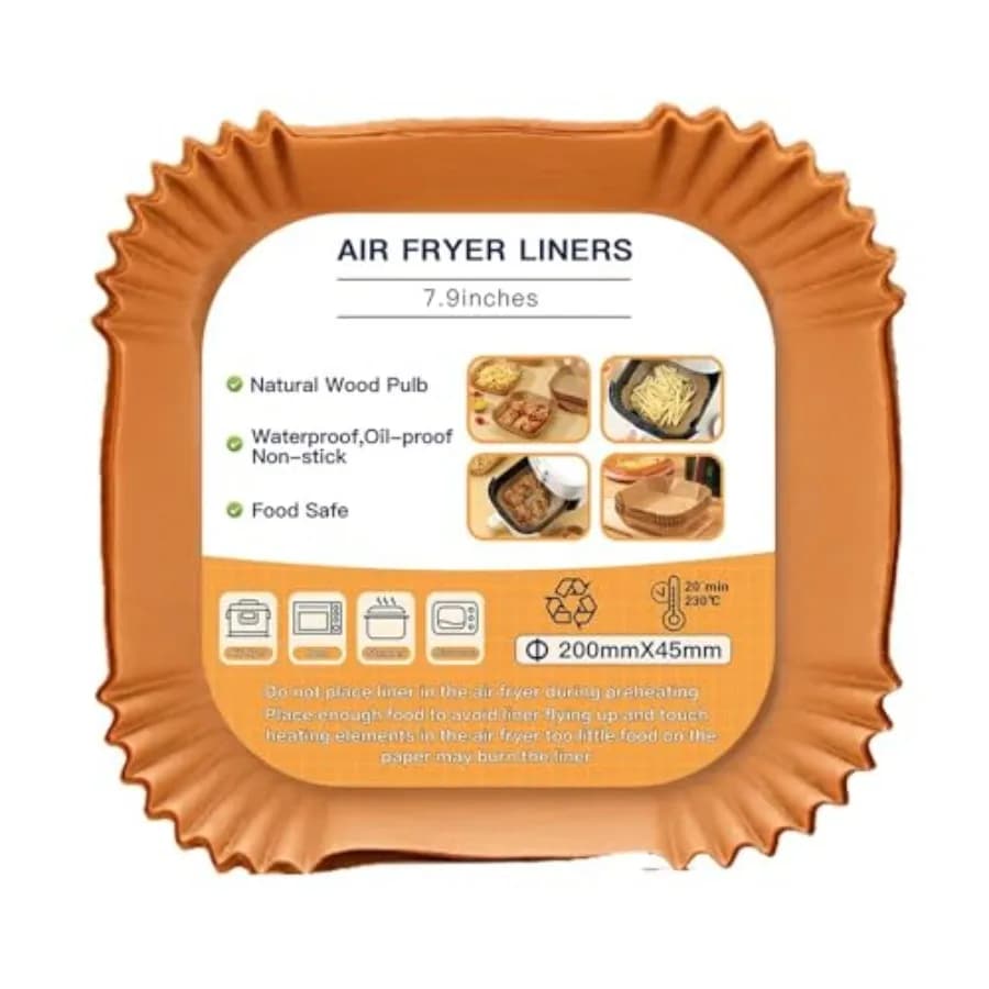 paper liners for air fryer basket 8inch 125pcs 5-8QT