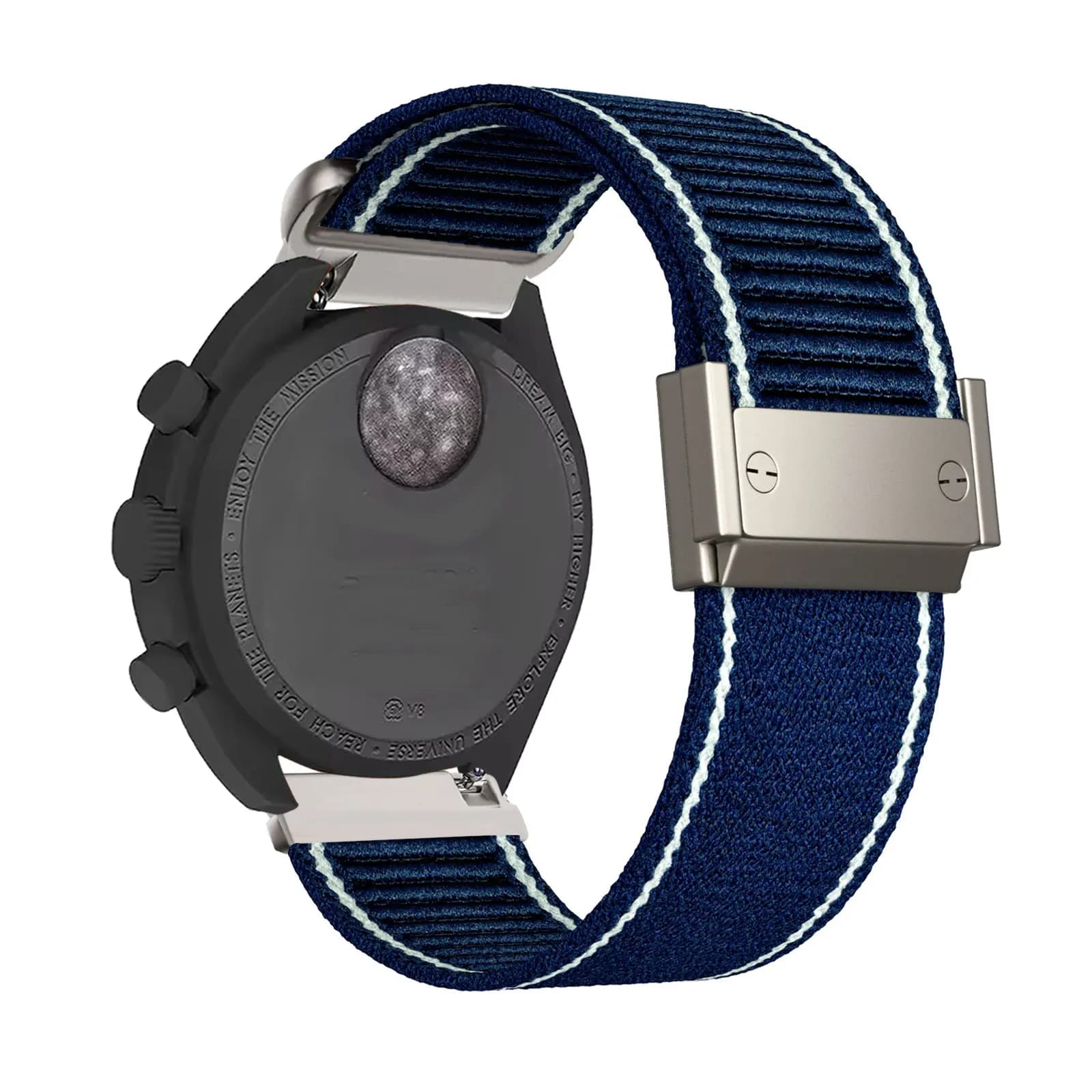 Cinturini Magnetici in Nylon per Omega X Swatch Moonswatch, per Uomo e Donna