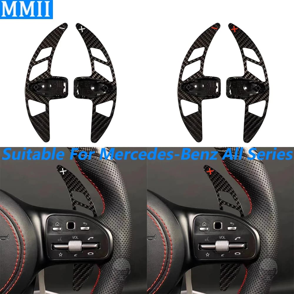 Per Benz Classe B W246 W247 B180 B200 B250 Volante in fibra di carbonio Paddle Shifter Estensioni Accessori per la modifica dell'auto