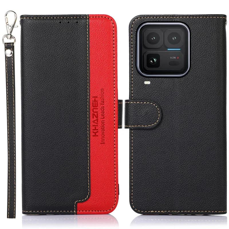 Custodia a portafoglio in pelle bicolore con slot per carte RFID antiurto magnetico per Vivo iQOO 15R 13 15 Ultra 10 11 12 Pro 11S