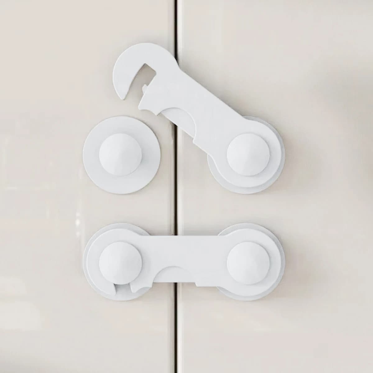 serrature di protezione di sicurezza multifunzione serratura per frigorifero per WC bianca per la casa con fibbia per porta del cassetto dell'armadio di sicurezza per bambini 3 pezzi/5 pezzi