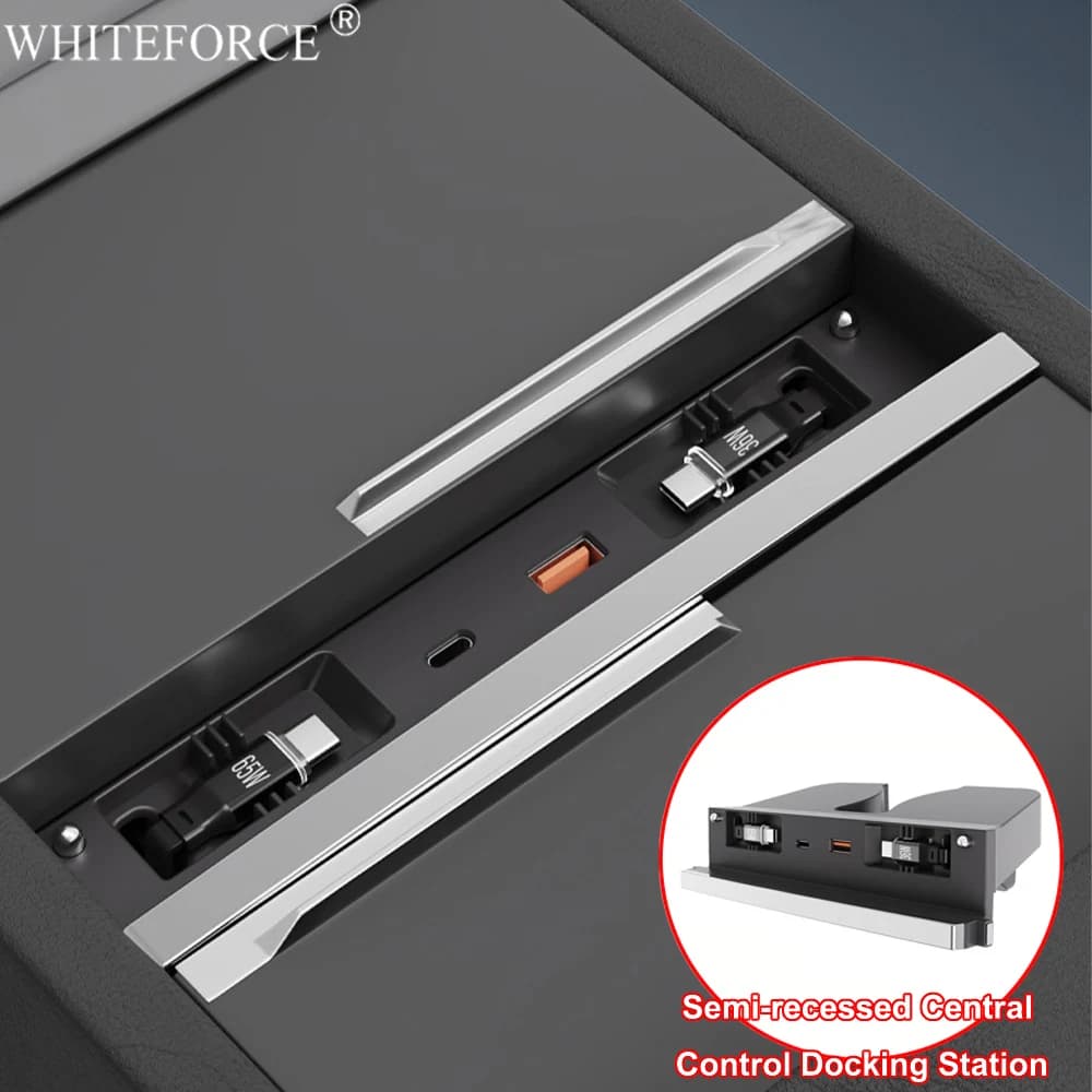 Hub USB per Ricarica Rapida per Tesla Model Y Juniper e Model 3 Highland, Stazione di Espansione Intelligente, Adattatore per Auto