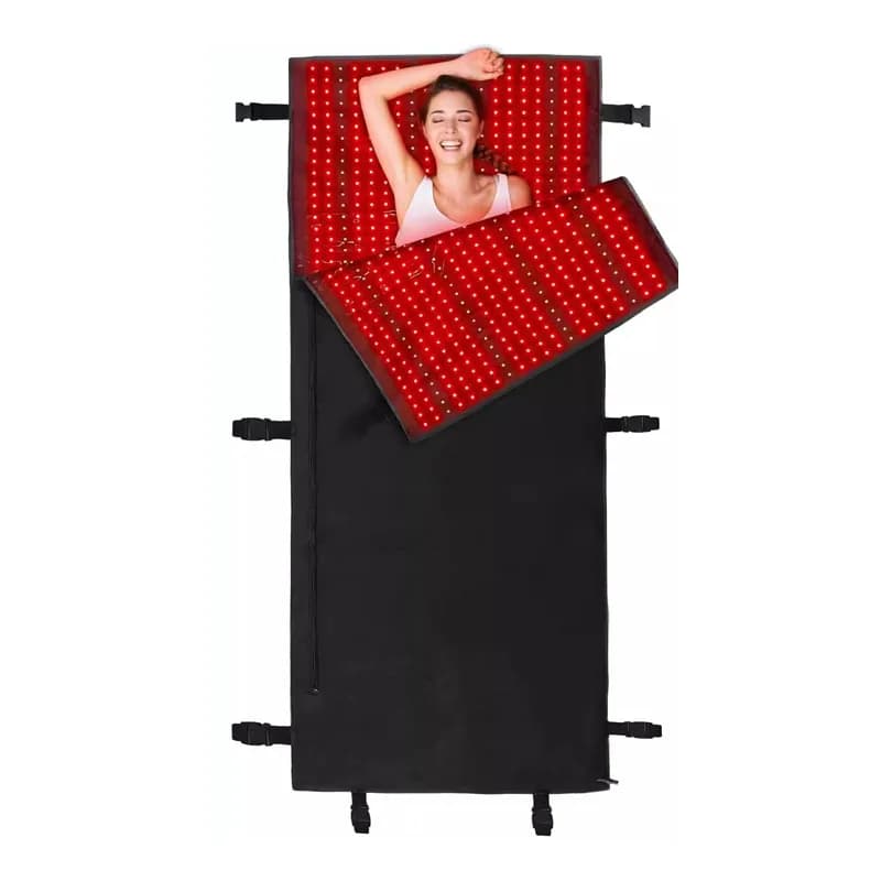 Tappetino Riscaldante a Infrarossi per Terapia Corporea, Coperta Termica, Materasso con Pannello LED Spettrometrico Grande