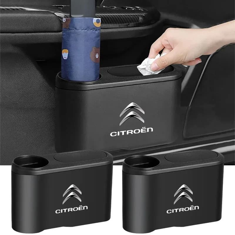 1 pz portatile appeso mini auto pattumiera cestino cestino della spazzatura con coperchio per citroen C1 C2 C3 C5 C6 C8 C4L DS3 DS4 Grand Picasso