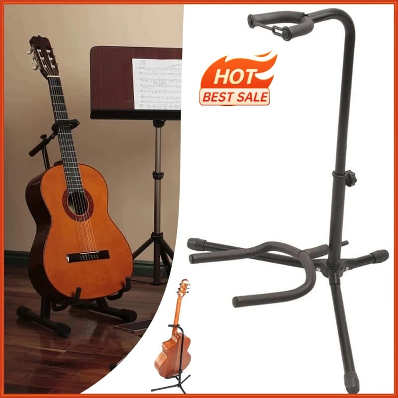 Vertical Guitar Stand Folding Liftable Folk Electric Guitar Display Stand Ukulele Pipa Bass Floor Stand Instrument Accessories