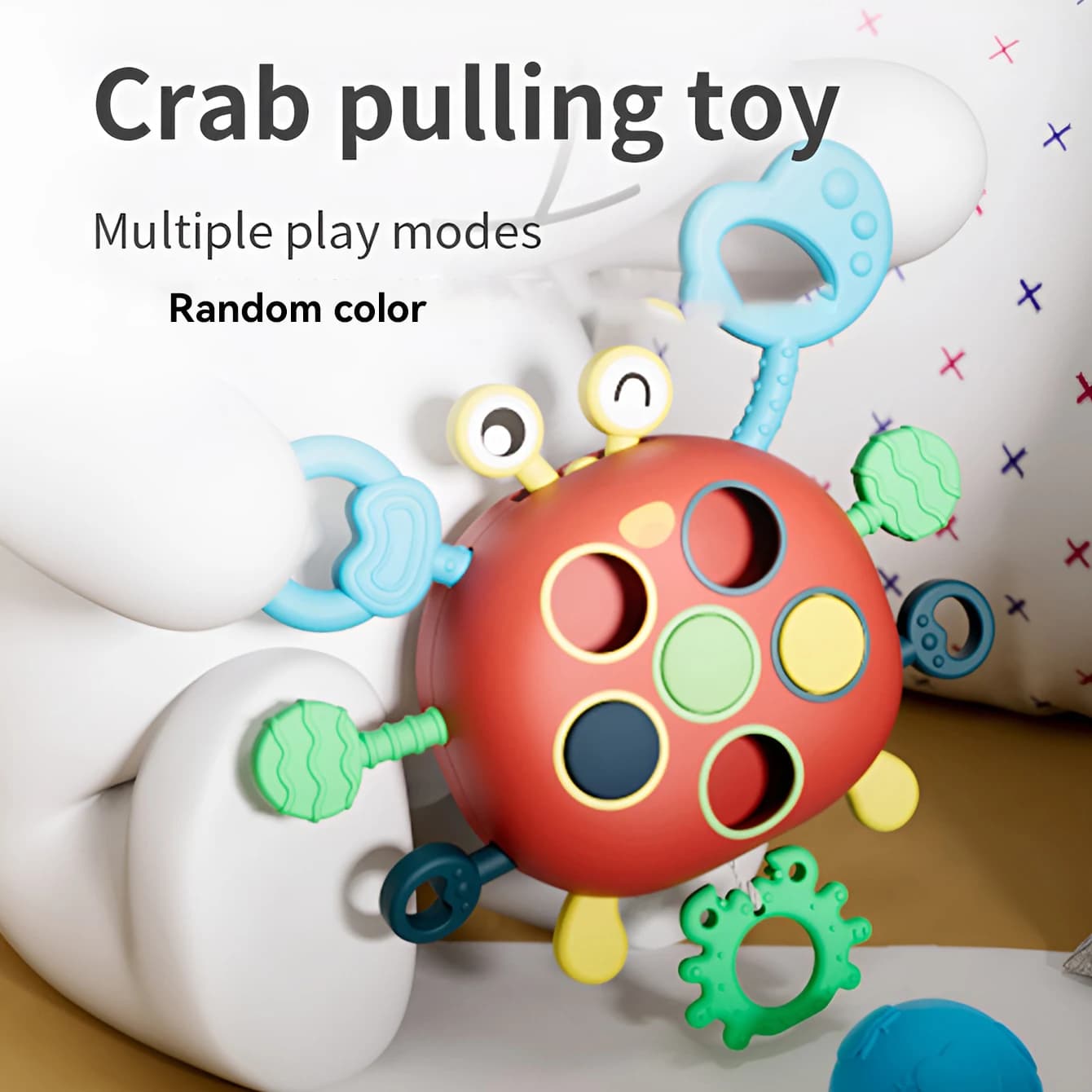 Baby fun cartoon crab Lala toy whip music puzzle giocattoli per la prima educazione una varietà di giochi può essere pressato per mordere