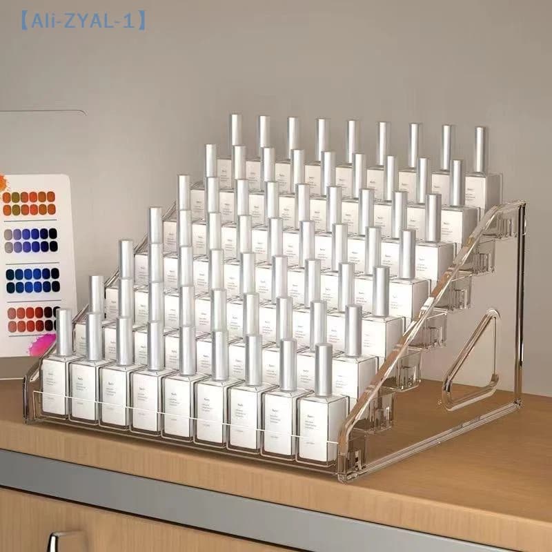 【ZYAL-1】 Espositore per smalti per unghie multistrato trasparente in acrilico Scatola portaoggetti per rossetto Espositore per cosmetici in plastica per salone di bellezza