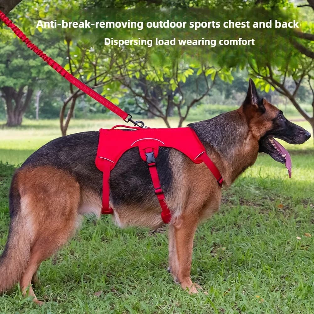 Gilet da trazione per cani imbracatura pettorale per cani riflettente antideflagrante con manico attrezzatura da passeggio per cani da esterno
