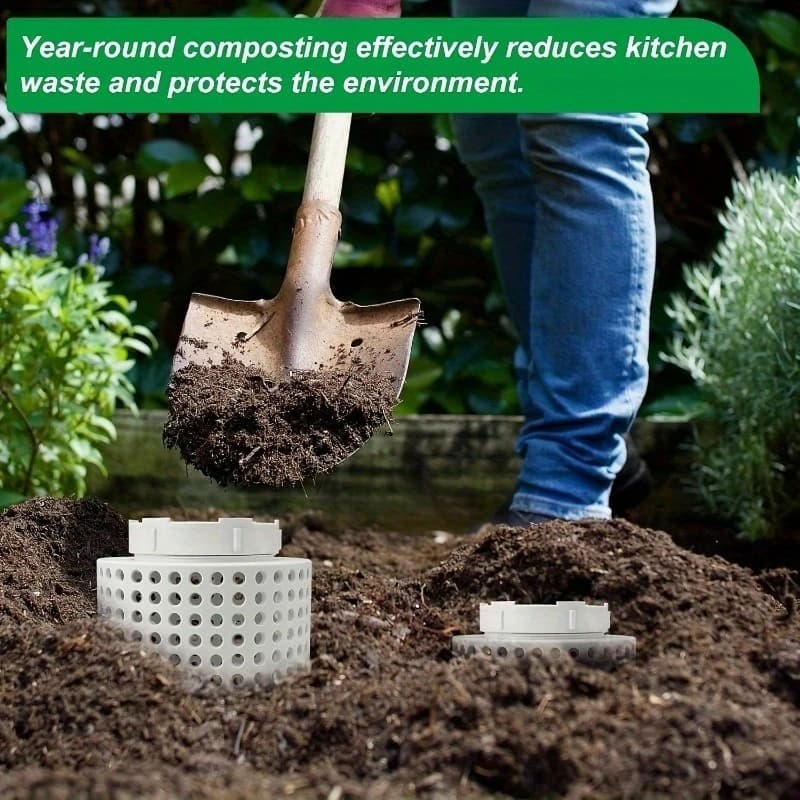 1pc Space-Saving PVC Earthworm Compost Bin For Small Potted Plants Gardens Round Odor-Resistant Worm Tea Compost Tube wholesale
