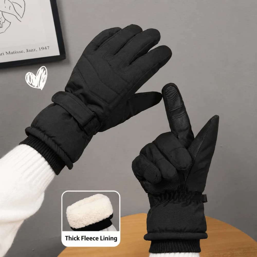 Fashion Windproof Ski Gloves Non Slip Waterproof Winter Gloves Touch Screen Thickened Motorcycle Gloves For Women Man
