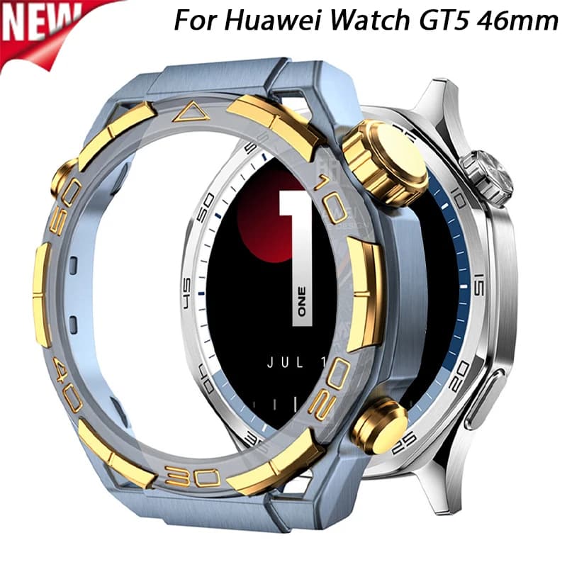 Custodia rigida per Huawei Watch GT 5 46mm Cambia in Ultimate Case Protezione per PC Paraurti Copertura antigraffio Accessori SmartWatch