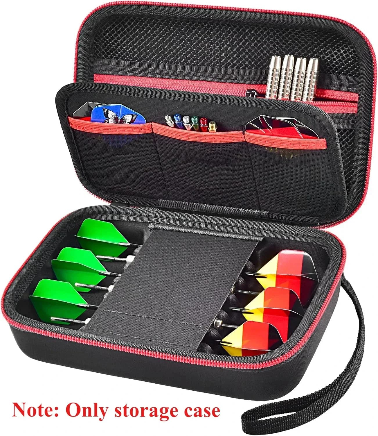 Borsa Organizer per 6 Freccette con Punta in Acciaio e Punta Morbida, Custodia per Trasporto Freccette Adatta per Punte di Freccette (Solo Borsa)